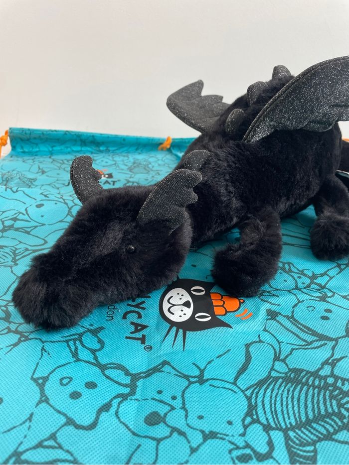 Peluche JELLYCAT ONYX DRAGON LARGE 🖤 - photo numéro 7
