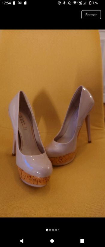 Escarpins plate-forme nude Zara