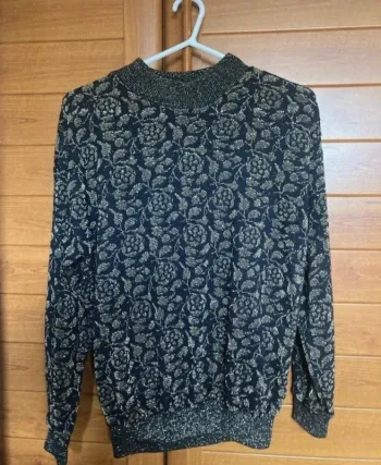 Pull femme m pailletée vintage