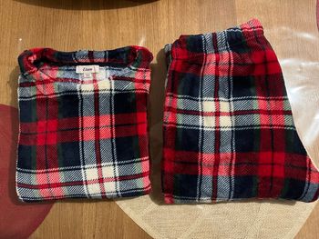 Ensemble Pyjama polaire à carreaux Etam Taille S en TBEG