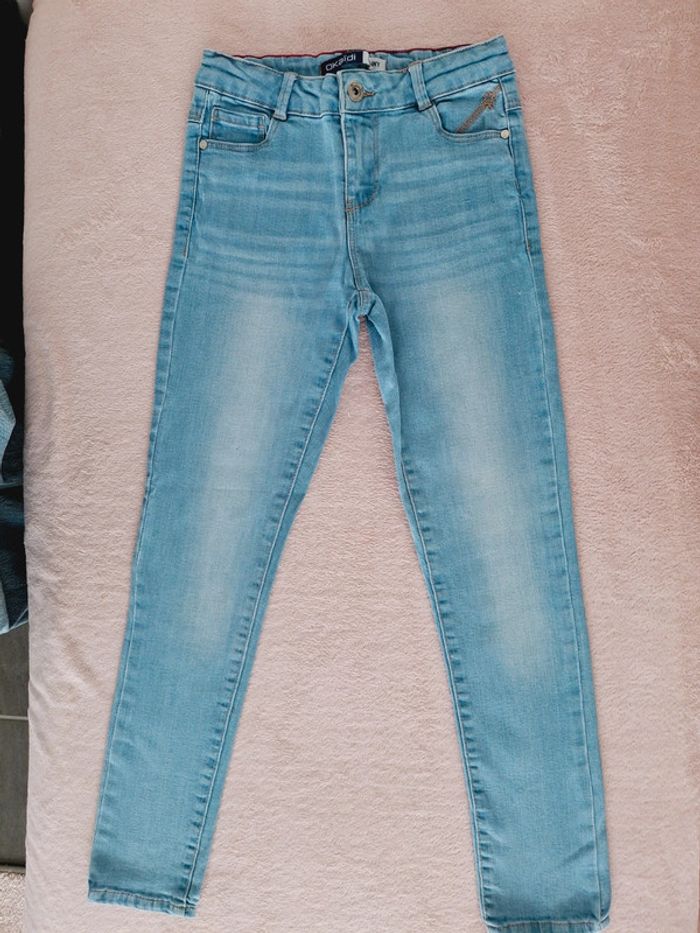 Jean skinny Okaïdi 9 ans bleu clair