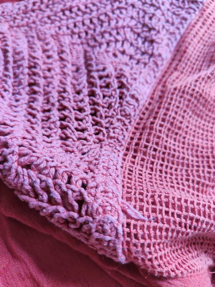 Robe longue d'été camaïeu crochetée terracotta - photo numéro 5