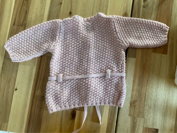 Gilet tape à l’œil rose fil argenté - photo numéro 5