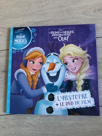 Livre avec  dvd la reine des neiges joyeuses fêtes avec Olaf