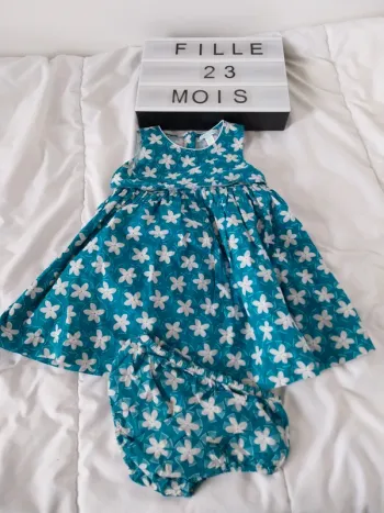 Ensemble robe culotte fille 23 mois