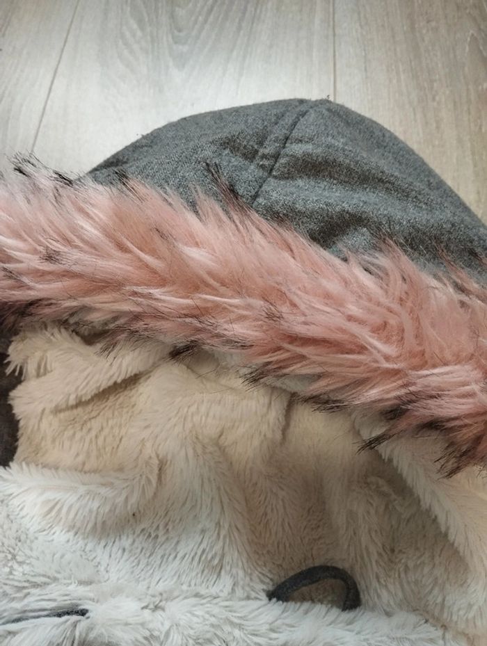 Manteau chaud tout doux doublé fille 36 mois avec capuche Creeks - photo numéro 3