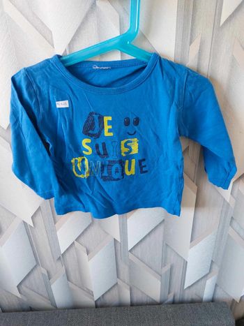 tee shirt bleu je suis unique