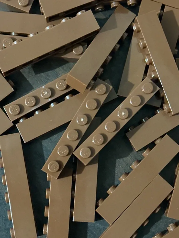 40 Brick Lego 1x3 ref 3009 Reddish Brown - photo numéro 3