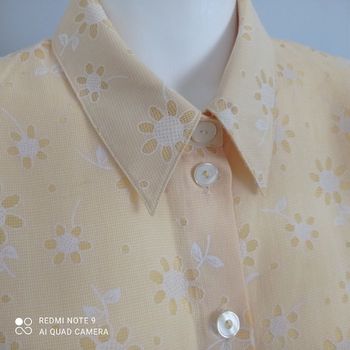 Débardeur jaune fleurs ajourées t46/48