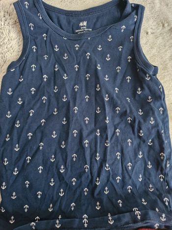 Debardeur h et m 6 et 8 ans bleu