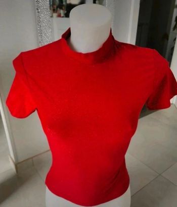 T-shirt rouge chic femme S 36