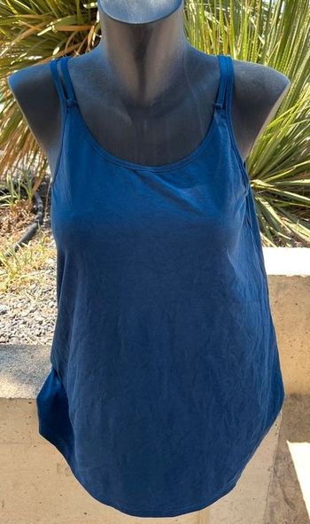 Blouse oversize vintage aspect peau de pêche bleue marine Only & u