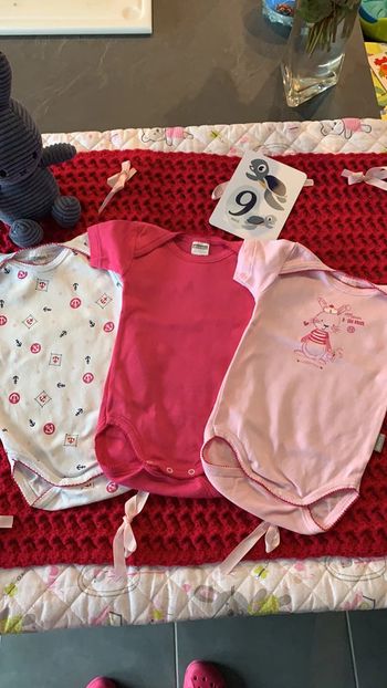 Lot de 3 bodies Absorba 9 mois
