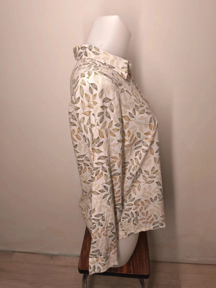 Chemise United Colors of Benetton Femme Taille S Blanc motifs - photo numéro 3