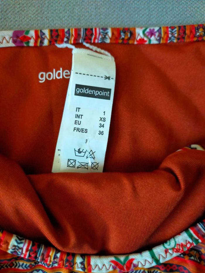 Bas de maillot bohème à nouer – Goldenpoint – Taille 36 - photo numéro 3