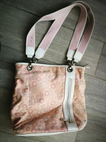 Sac à main rose en tissu Lancaster