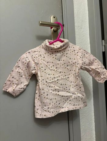 T-shirt manches longues col Roulé tex baby 3 mois 