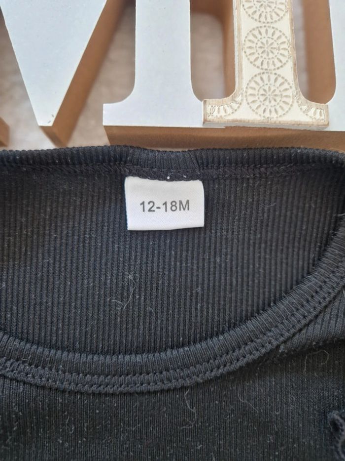 🎀 Haut noir pour bébé fille - 12/18 mois - 🎀 - photo numéro 4