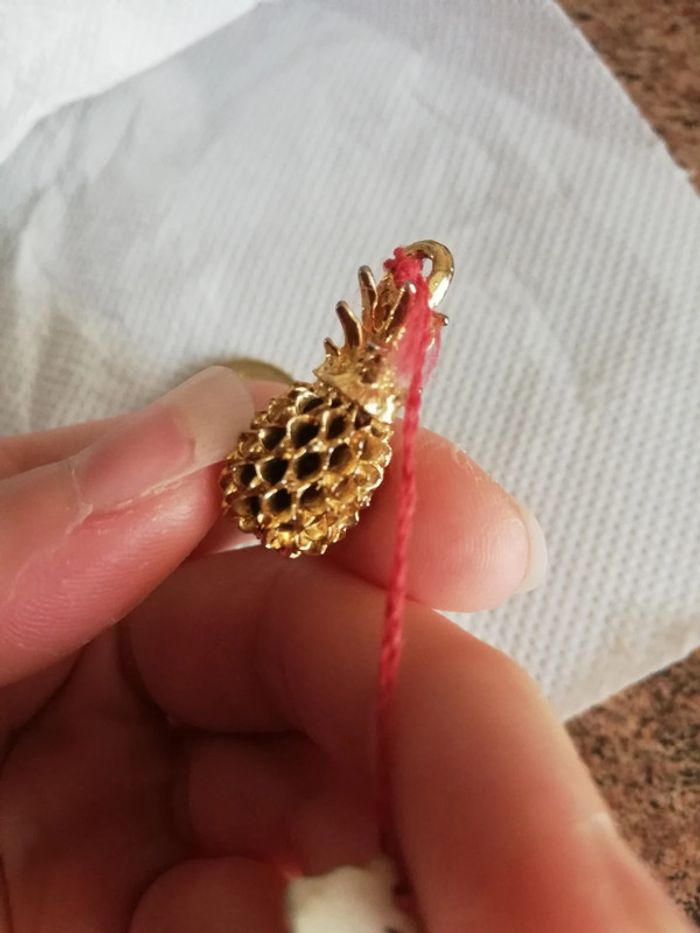 Magnifique pendentif vintage ananas Neuf - photo numéro 4