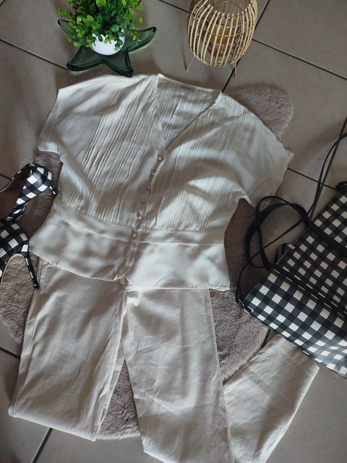 Pantalon chic coton lin MANGOi - photo numéro 9