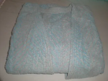 Peignoir coton à chevron