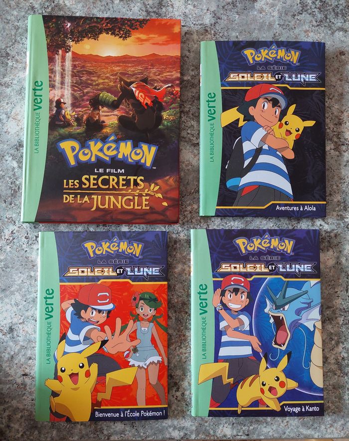 Lot de livres Pokemon - Bibliothèque verte - 6 à 8 ans