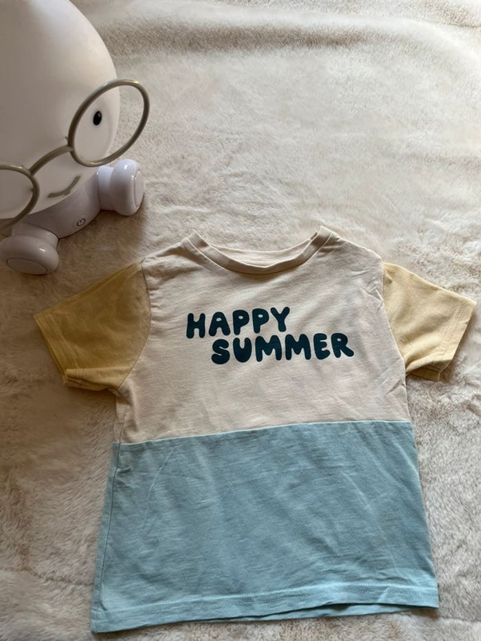 T-shirt manches courtes happy summer verbaudet - taille 2 ans