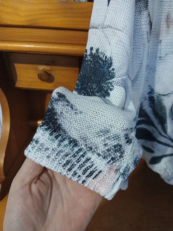 Pull fin fleuris Si belle en xl taille 48 - photo numéro 4
