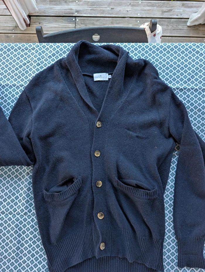 Cardigan en laine bleu marine TS