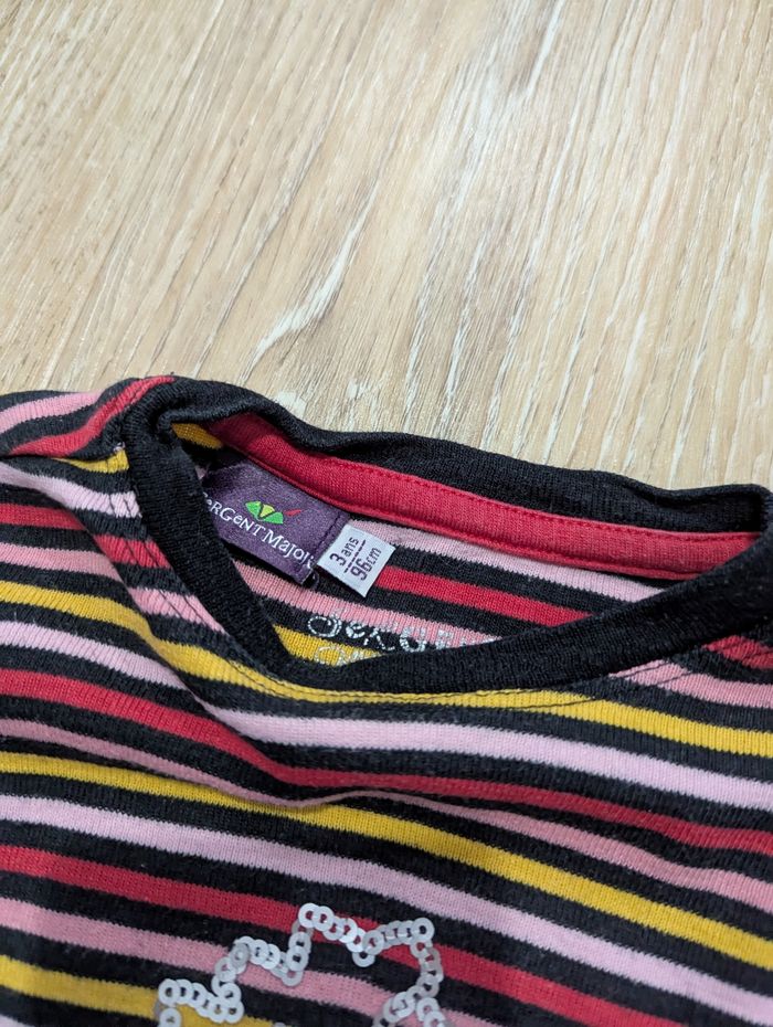 T-shirt manches longues 36 mois bébé fille Sergent major - photo numéro 2