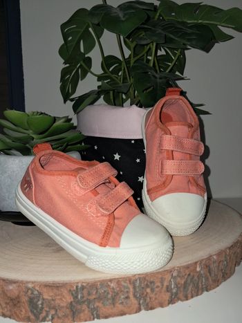 Chaussure toile orange