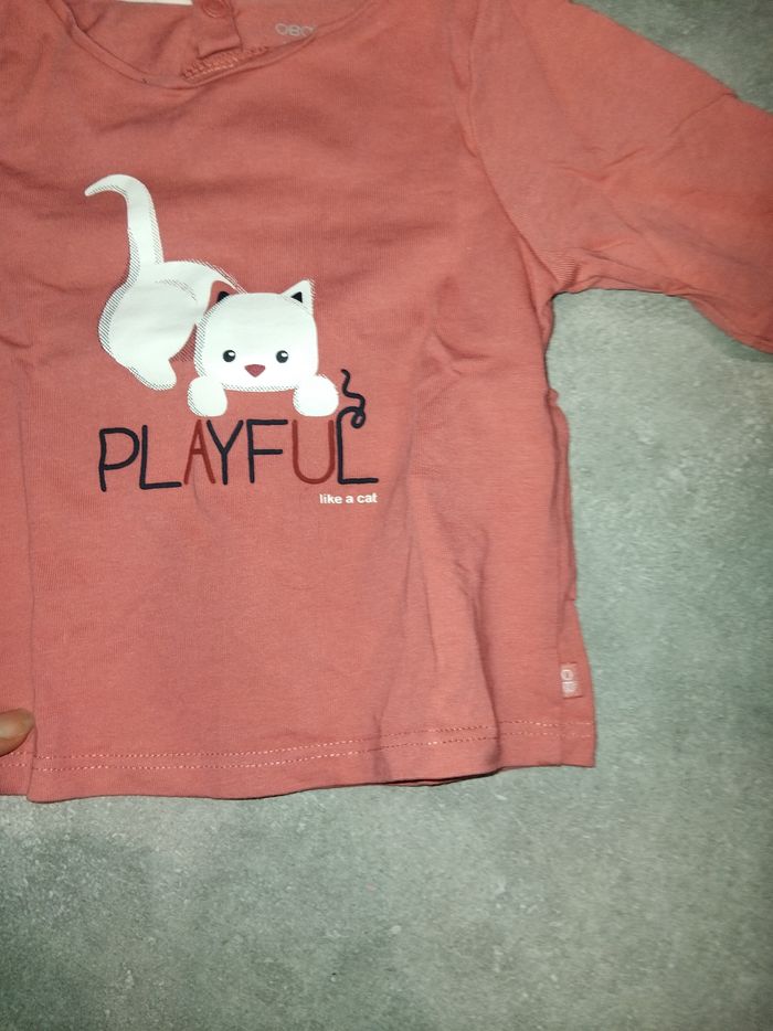 T-shirt manches longues OBAIBI 6 mois - photo numéro 2