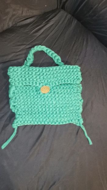 Petit Sac à main bleu fait main