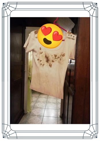 T-shirt blanc motif fleuri taille M/38