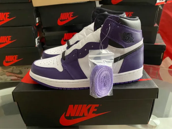 Jordan 1 high retro court purple white 2020 - photo numéro 13