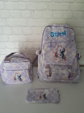 Sac à dos stitch +sac isotherme +trousse