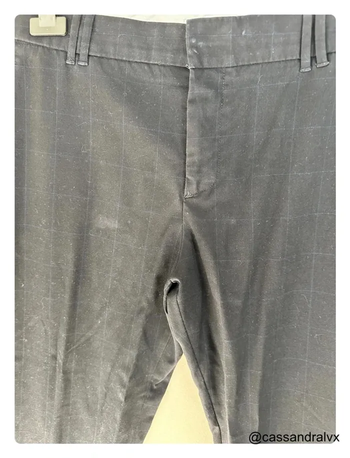 Pantalon bleue marine à carreaux - Mango - photo numéro 2