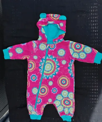 Combinaison style Desigual 👶 capuche à oreilles – 62cm Fille