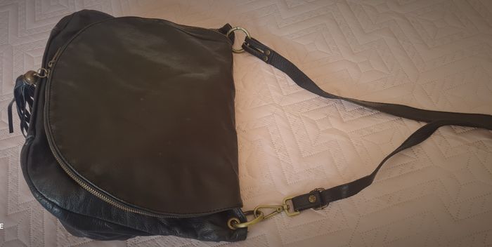 Sac besace cuir noir