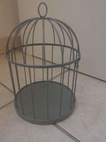 Cage décorative métal grise atmosphera 