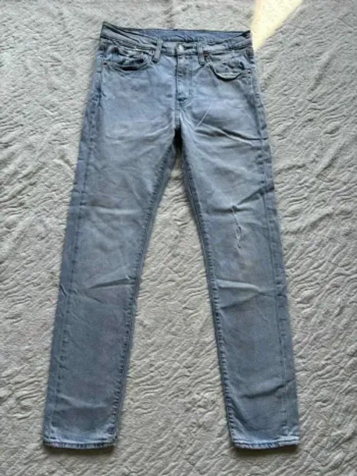 Jean Levi’s lot 510 homme bleu clair effet destroy léger skinny taille W31 40/42 M/L L32 big E - photo numéro 3