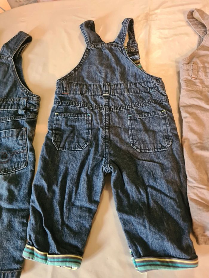 Lot 3 salopettes Jean velours 9M Orchestra Vertbaudet - photo numéro 5