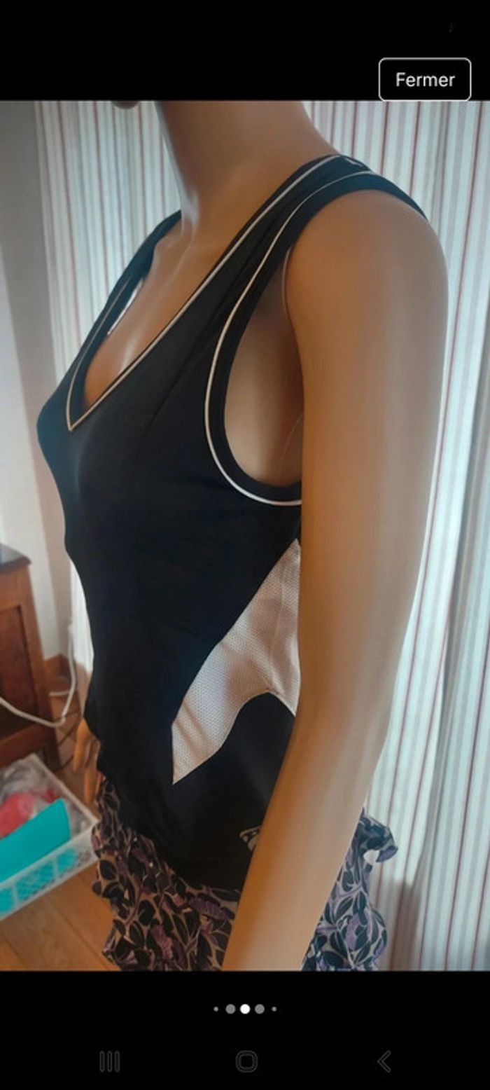 Debardeur de sport noir/blanc Rucanor taille M - photo numéro 5