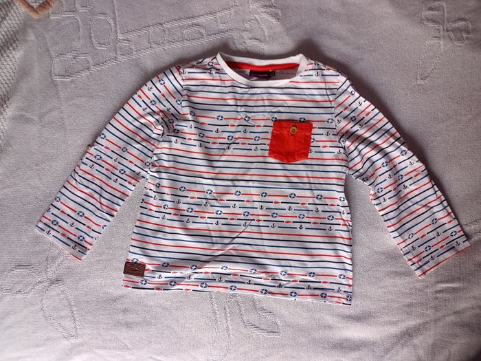 Tee-shirt manches longues rayures garçon 5 ans Sergent Major