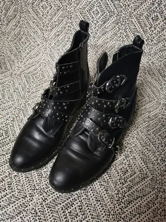 Bottines sangles noires - photo numéro 3