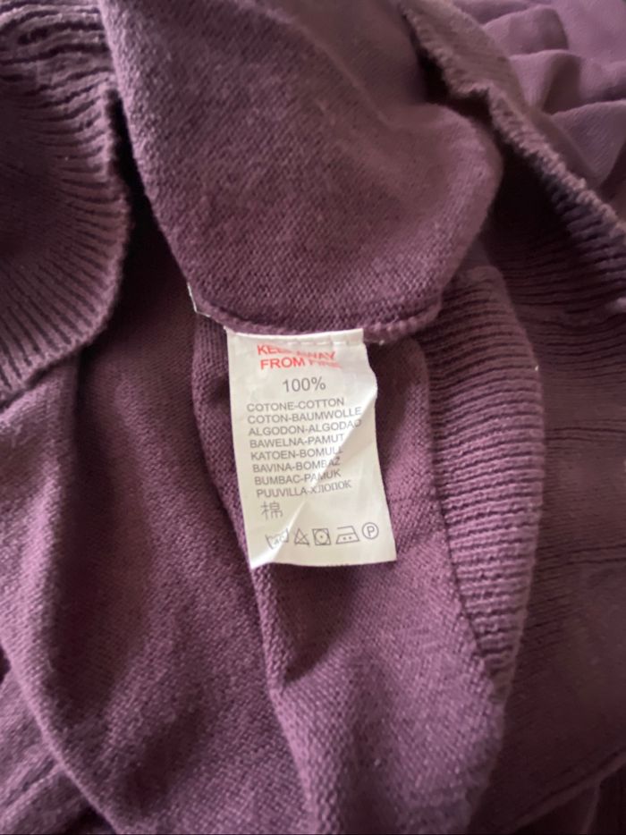 Pull prune violet col V - photo numéro 4