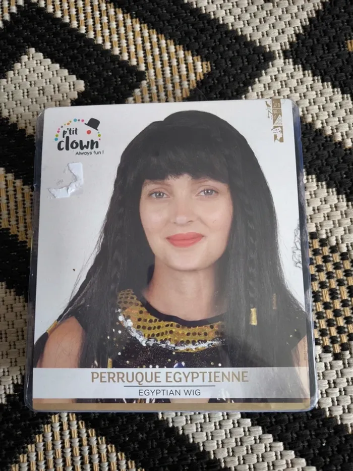 Perruque Égyptienne – P'tit Clown – Neuve en boîte