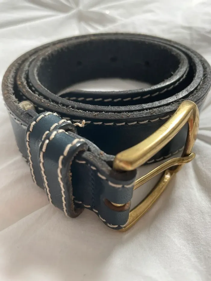 Ceinture cuir marine