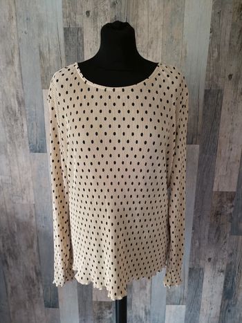 Blouse à pois en maille côtelée 42