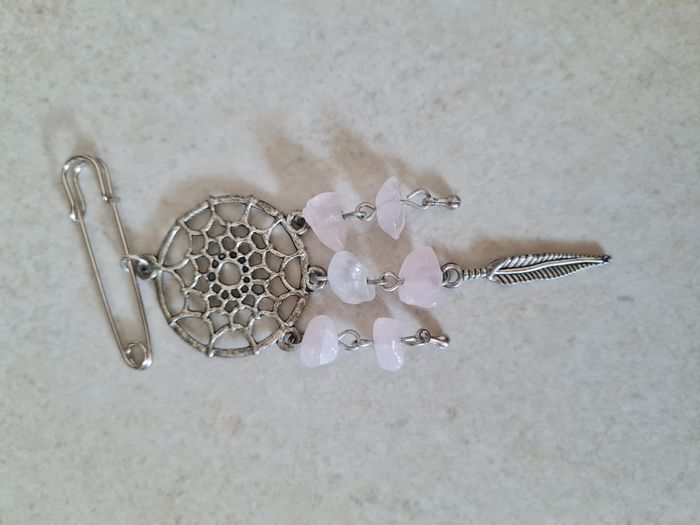 Broche capteur de rêve pierres - photo numéro 2